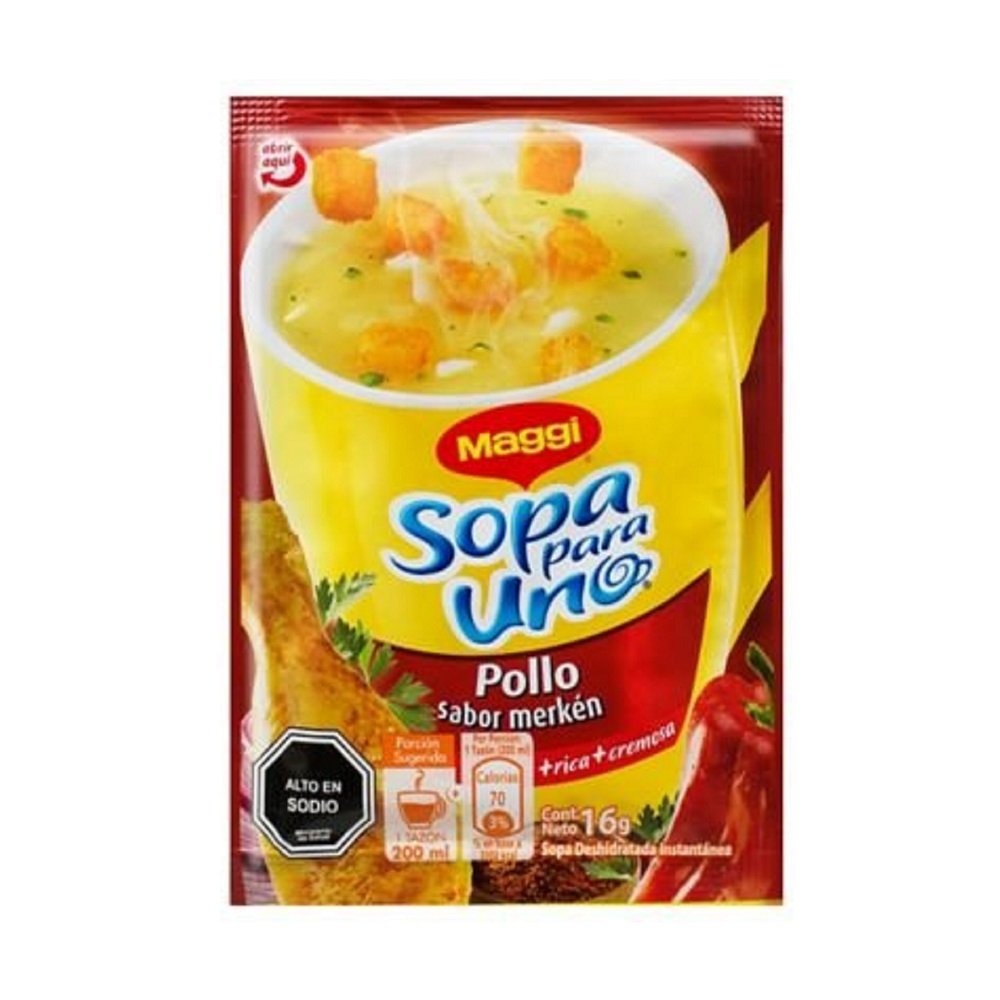SOPA MAGGI PARA UNO POLLO MERKEN 16 GRS. 1