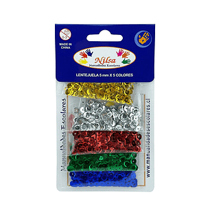 LENTEJUELAS COL.SURTIDOS 5MM. NILSA