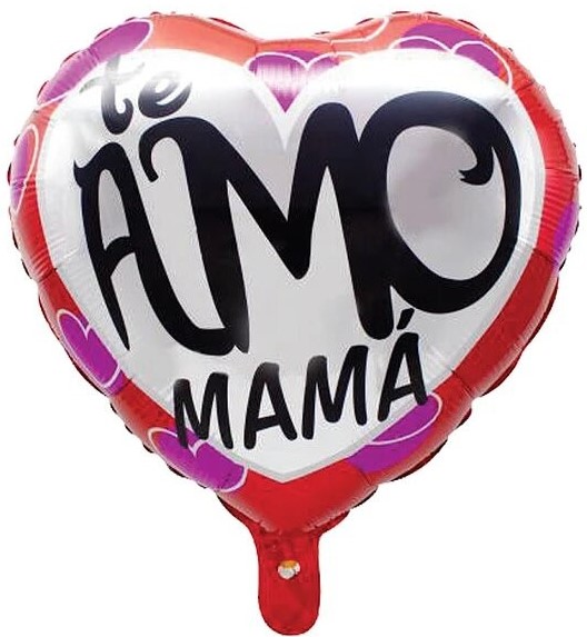 GLOBO GLAM CORAZON ''TE AMO MAMA'' 46CMS. 1UNID. 1