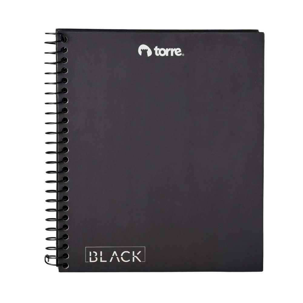 CUADERNO TORRE BOOK 1/2 OFICIO 120 Hjs. BLACK 1
