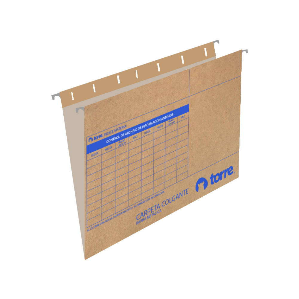 CARPETA COLGANTE TORRE KRAFT B/METAL RECICLADA ( CM ) 1