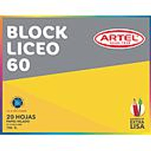 BLOCK DE DIBUJO ARTEL LICEO N·60 21X26.5CM 106 Gr ( CM )