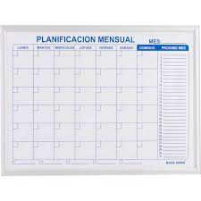 PIZARRA MAGNETICA PLANIFICADOR MENSUAL DATA ZONE 60X45 CMS. BORDE LISO 1