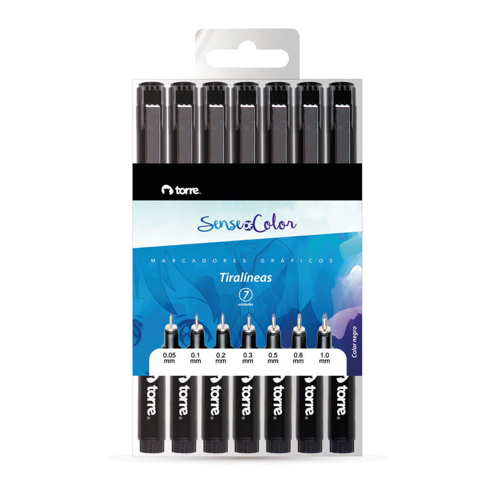 SET TIRALINEAS TORRE SENSE OF COLOR 7 UNDS. (0.05-1.0) 1
