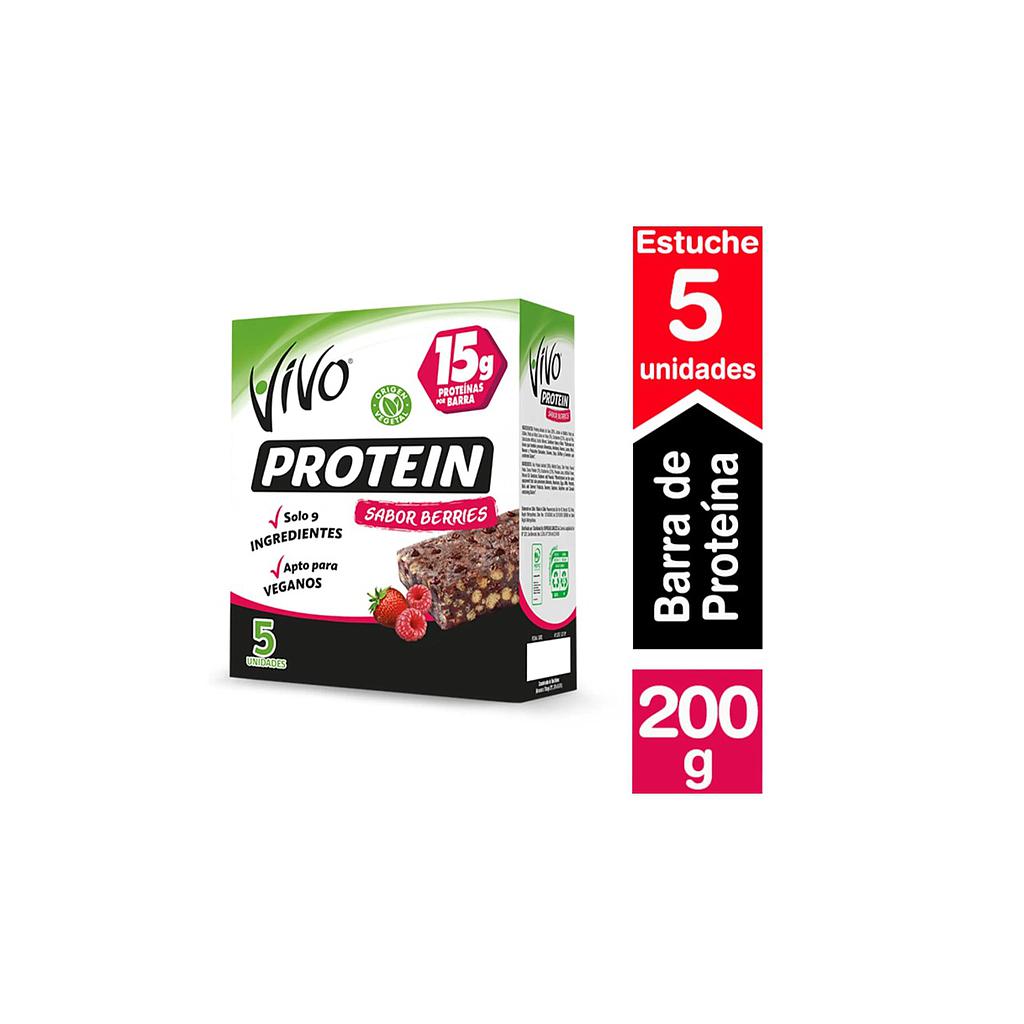 CAJA BARRA PROTEIN BERRIES VIVO 5UNID. 15GR. 1
