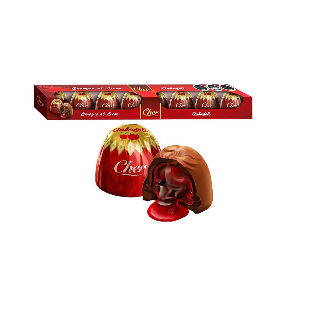 BOMBONES CHOCOLATE AMBROSOLI CEREZAS AL LICOR  120 GRS.  1