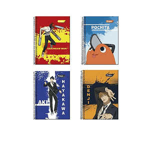 CUADERNO TORRE TOP 7mm 150 Hjs CHAINSAW MAN