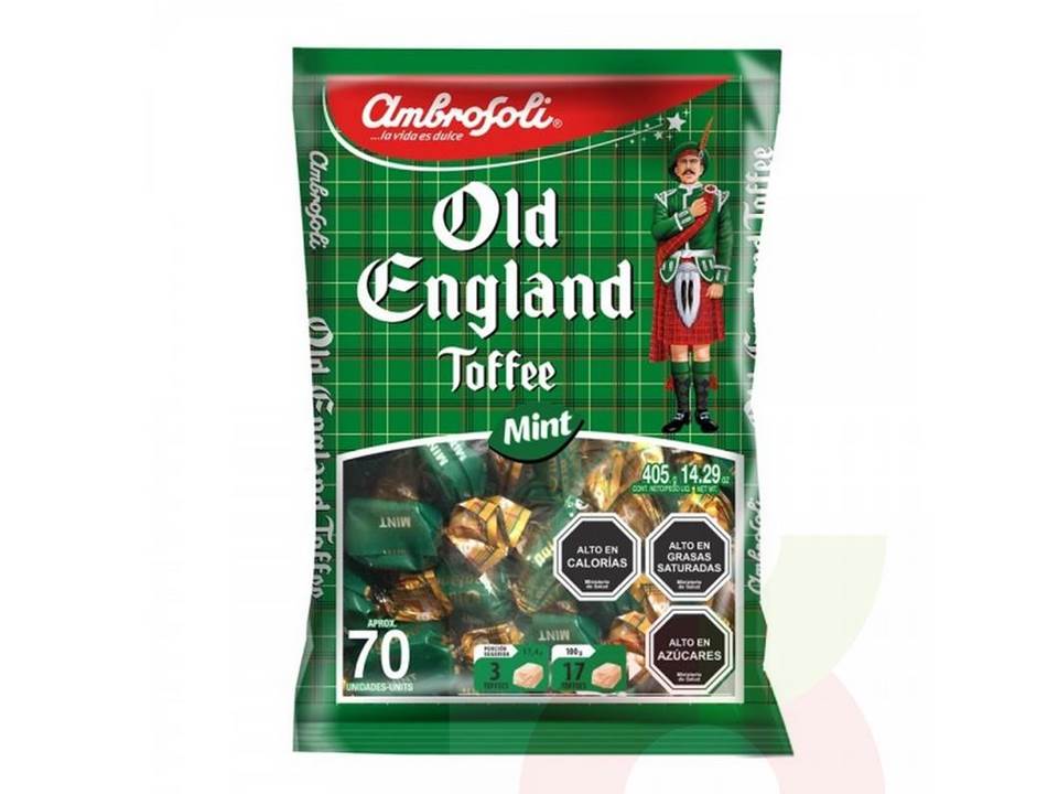 BOLSA CALUGAS OLD ENGLAND TOFFEE MINT AMBROSOLI  70UND. 1