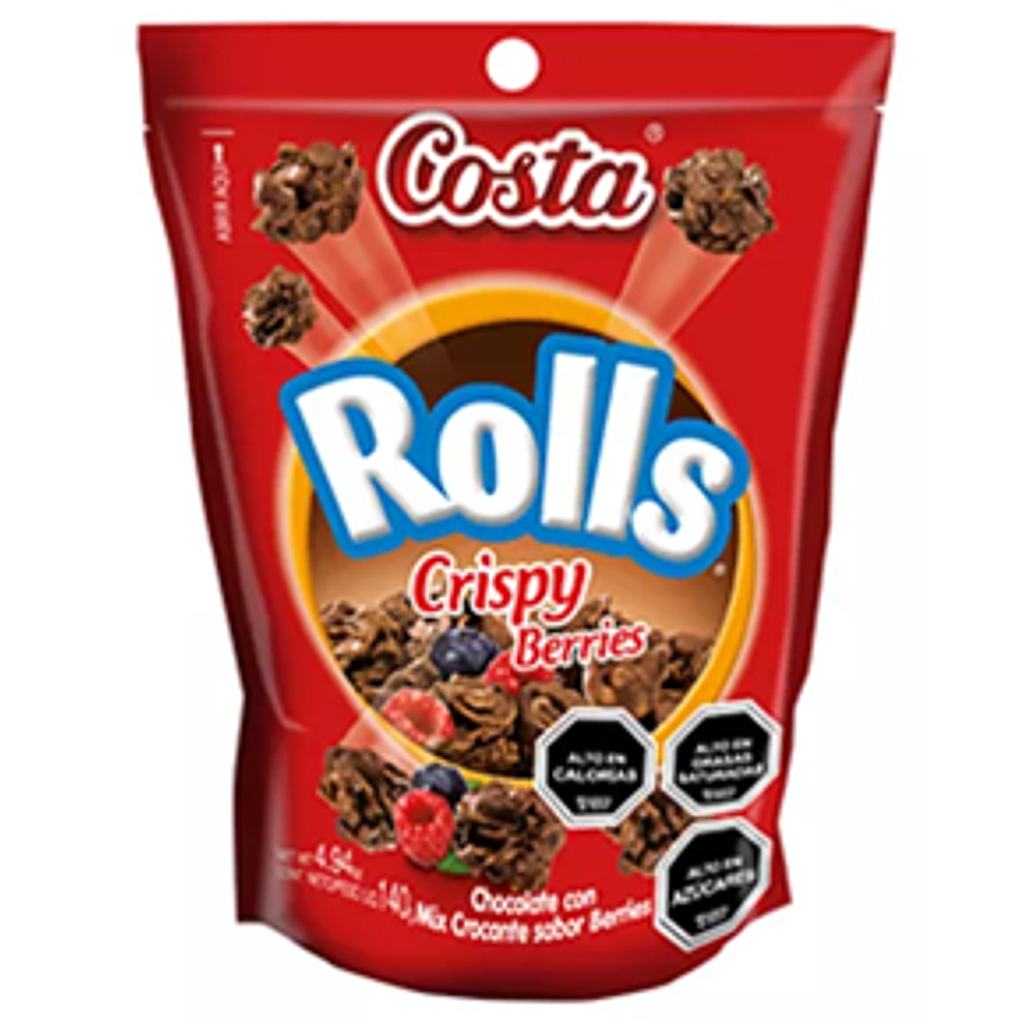 CHOCOLATE COSTA ROLLS CRISPY BERRIES 140 GRS. 1