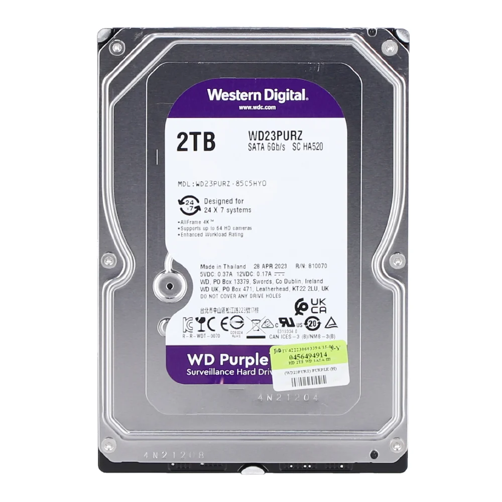 DISCO DURO INTERNO 3.5'' W.DIGITAL WD23PURZ 2TB SATA 3,5 256MB PURPLE 1