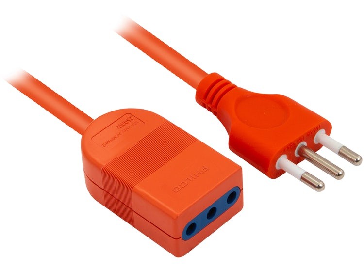 CABLE EXTENSION 10 METROS PHILCO XT49 NARANJO 1