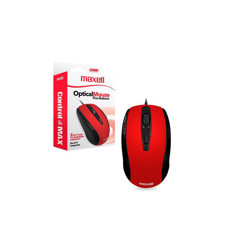 MOUSE ALAMBRICO MAXELL OPTICO MOWR- 105 RED 1
