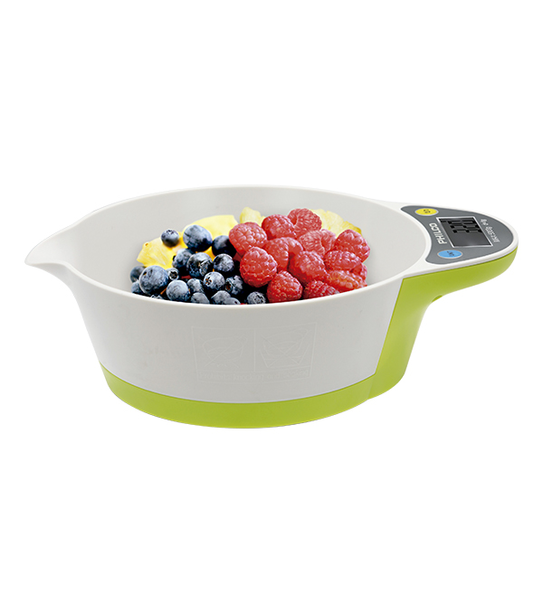 BALANZA DIGITAL PHILCO KS767 CON BOWL 1GR-5KG VERDE 1