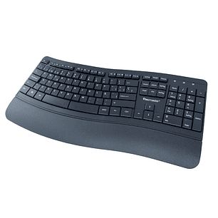 TECLADO INALAMBRICO TECMASTER ERGONOMICO MULTIMEDIA TM-100567