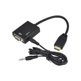 ADAPTADOR HDMI A VGA + CABLE AUX 3.5MM TECMASTER TM-100536 1
