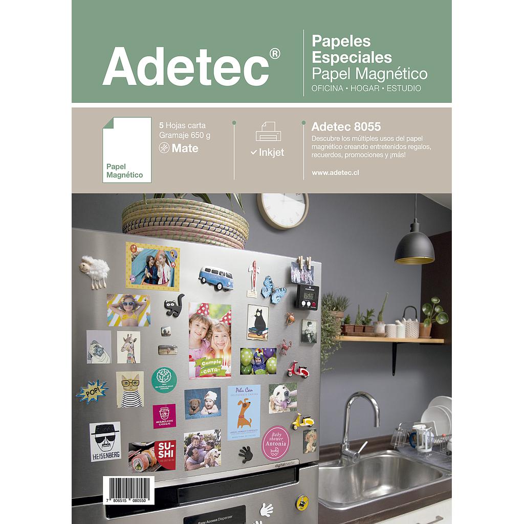 PAPEL MAGNETICO ADETEC INK-JET CARTA 5 Hjs 1