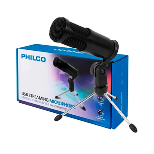 MICROFONO CONDENSADOR PHILCO USB 26PLC31623 NEGRO