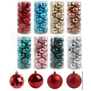 SET ESFERAS NAVIDEÑAS 6 CMS 24 UNIDADES