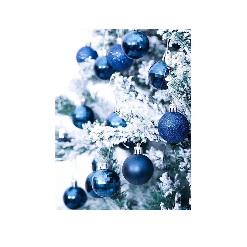 ADORNO NAVIDEÑO ESFERAS GLAM 10CMS. 4 UNID. 1