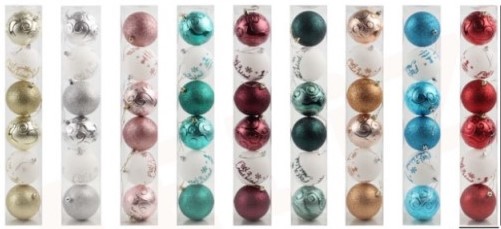 SET ESFERAS NAVIDEÑAS 8 CMS 6 UNIDADES 1