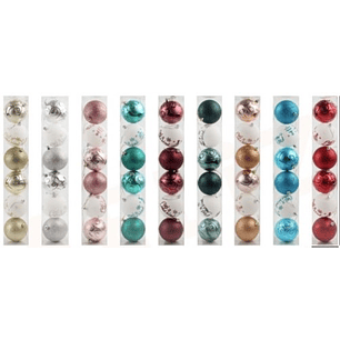 SET ESFERAS NAVIDEÑAS 8 CMS 6 UNIDADES