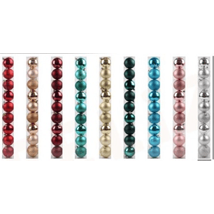 SET ESFERAS NAVIDEÑAS 6 CMS 9 UNIDADES