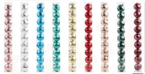 SET ESFERAS NAVIDEÑAS 6 CMS 9 UNIDADES 1