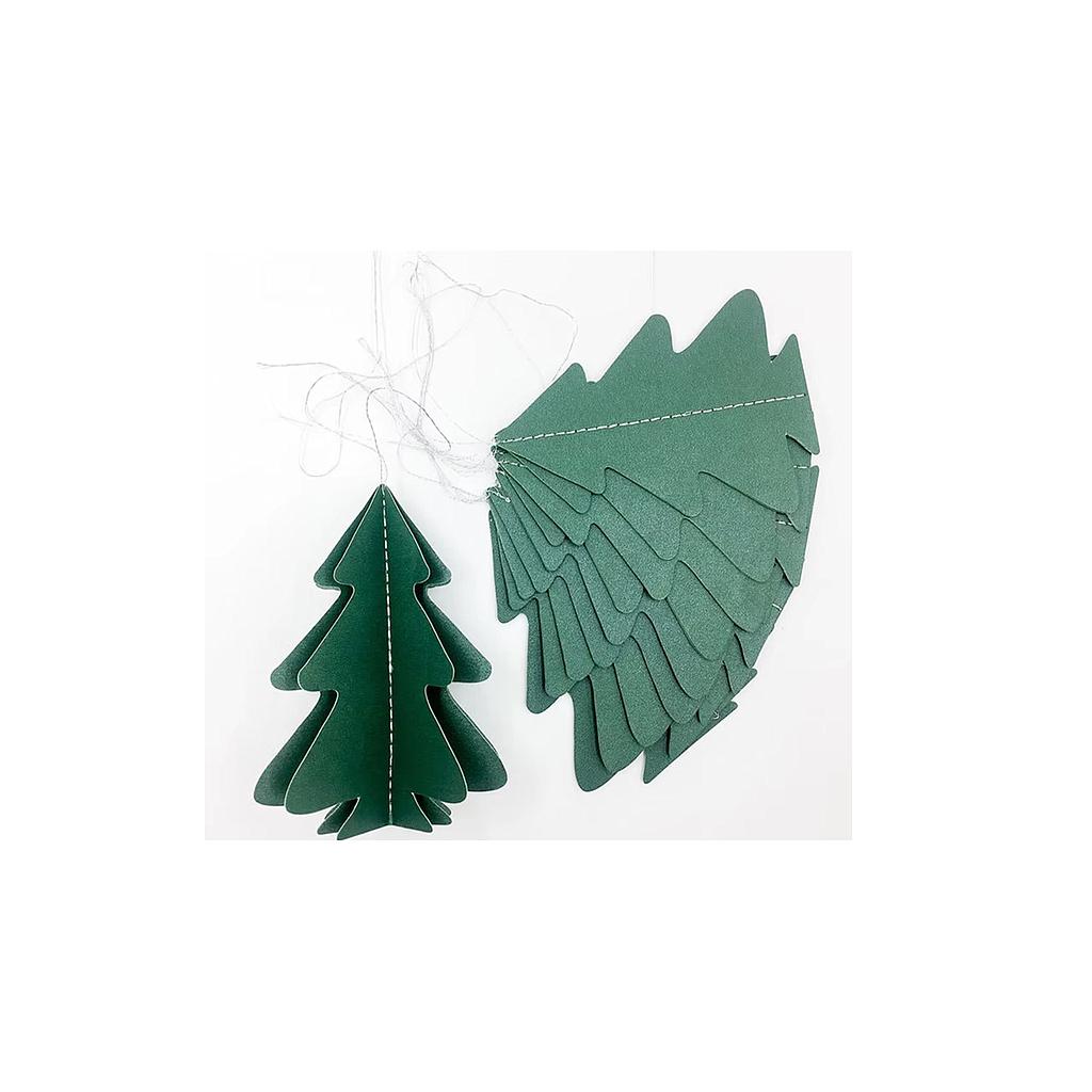 GUIRNALDA NAVIDEÑA GLAM 10 ARBOLITOS VERDE 3MTS. APROX. 1