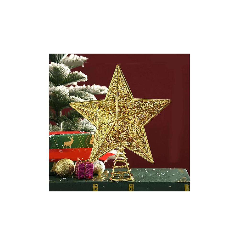 ESTRELLA ARBOL DE NAVIDAD DORADA GLAM 23X19 CMS. 1
