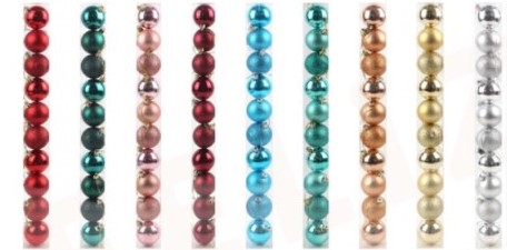 SET ESFERAS NAVIDEÑAS 5 CMS 10 UNIDADES 1