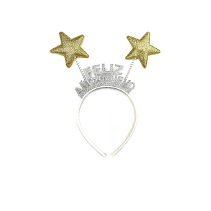 CINTILLO GLAM C/ESTRELLAS ''FELIZ AÑO NUEVO'' 1 UNID.