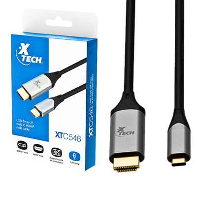 CABLE XTECH XTC546 USB TIPO C A HDMI 1.8 METROS 1