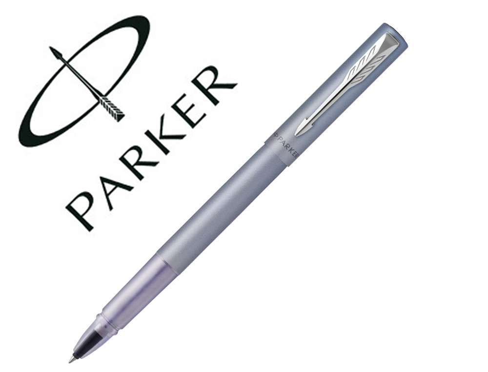 ROLLER BALL PARKER VECTOR XL PLATA AZULADO TINTA NEGRA (2159775) 1