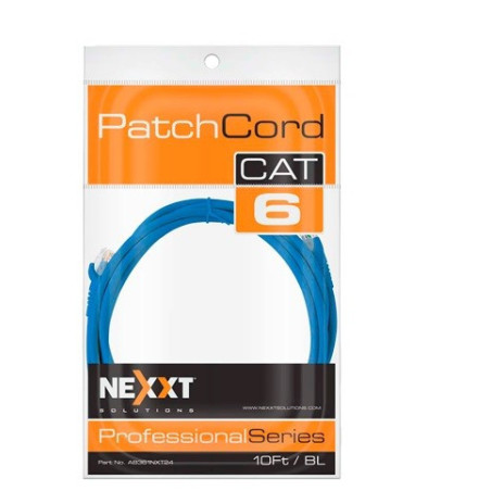 CABLE PATCH CORD NEXXT AB361NXT24 CAT6 AZUL 3M 1