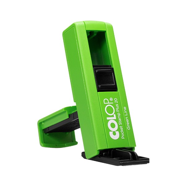 TIMBRE POCKET COLOP SP20 14 X 38mm VERDE ALM NEGRO 1