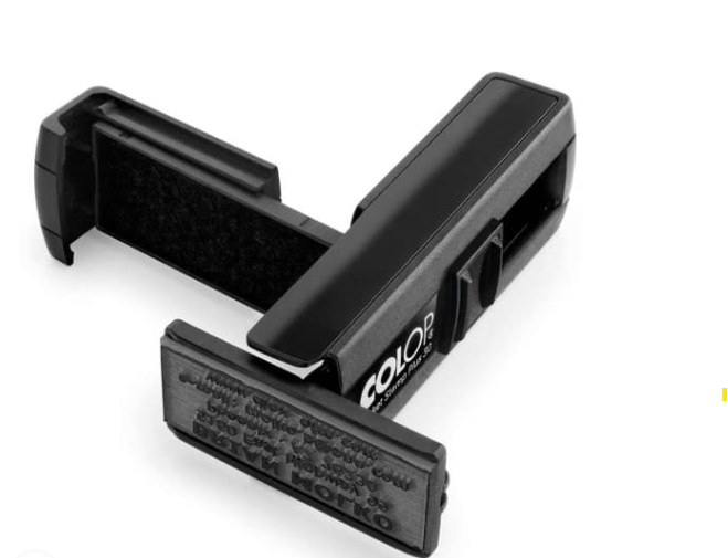 TIMBRE POCKET COLOP SP20 14 X 38mm NEGRO ALM AZUL 1