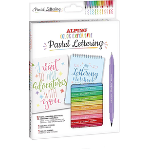 SET 12 ROTULADORES PASTEL LETTERING EXPERIENCE ALPINO 
