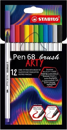 SET STABILO PEN 68 BRUSH ARTY 12 UNIDADES 1