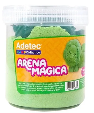 ARENA MAGICA ADETEC COLOR VERDE 450 GRS C/MOLDE 1