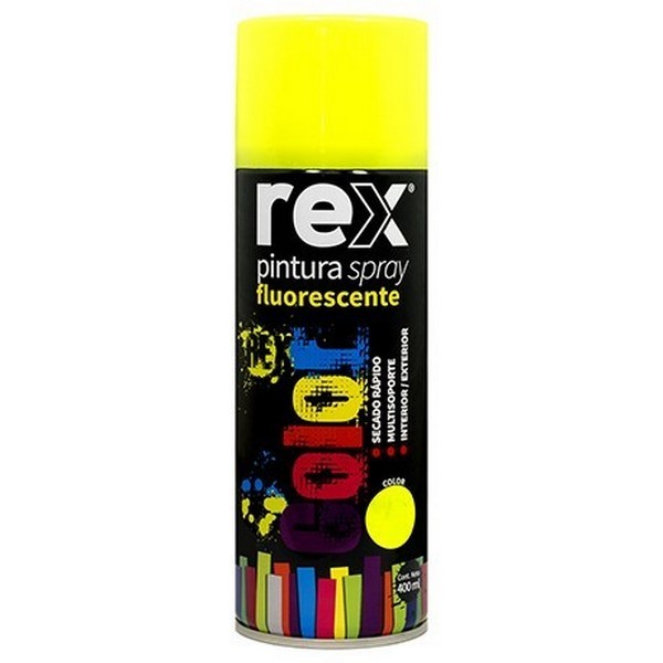 PINTURA SPRAY REX FLUORESCENTE AMARILLO 400ML 1