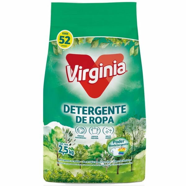 DETERGENTE EN POLVO VIRGINIA 2,5KG. 1