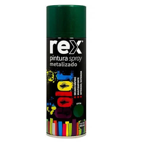 PINTURA SPRAY REX METALICA VERDE 400ML 1