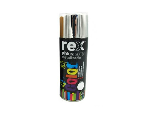 PINTURA SPRAY REX METALICA CROMO 400ML 1