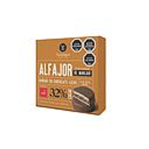 ALFAJOR ARTESANAL ENTRELAGOS MANJAR LECHE 32% X 4 UNID.