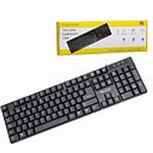 TECLADO ALAMBRICO TECMASTER MULTIMEDIA NEGRO TM-KB-M400 ( DESC. )