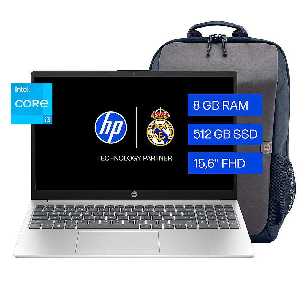 NOTEBOOK HP 15-Fd0010LA I3-N305 15.6'' 8GB 512GB SSD WINDOWS 11 HOME 1
