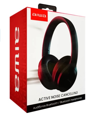 AUDIFONOS AIWA BLUETOOTH CON ANC BATERIA DE 40hrs. C/MIC. AW45 1