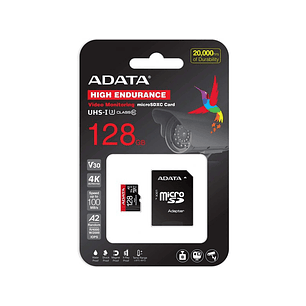 TARJETA DE MEMORIA ADATA MICRO SD 128GB V30 4K 100MB/S C/ADAPTADOR