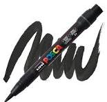 MARCADOR POSCA PCF-350 PINCEL NEGRO 1
