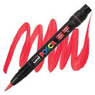 MARCADOR POSCA PCF-350 PINCEL ROJO